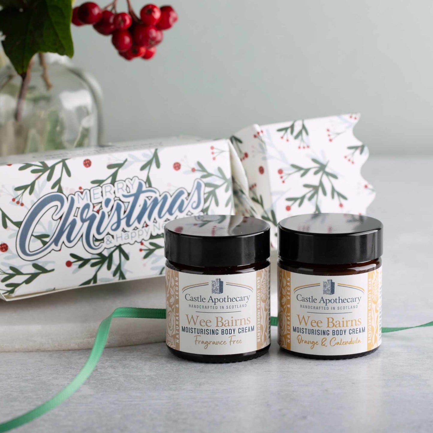 Wee Bairns Orange Body Creams Christmas Cracker Gift Set