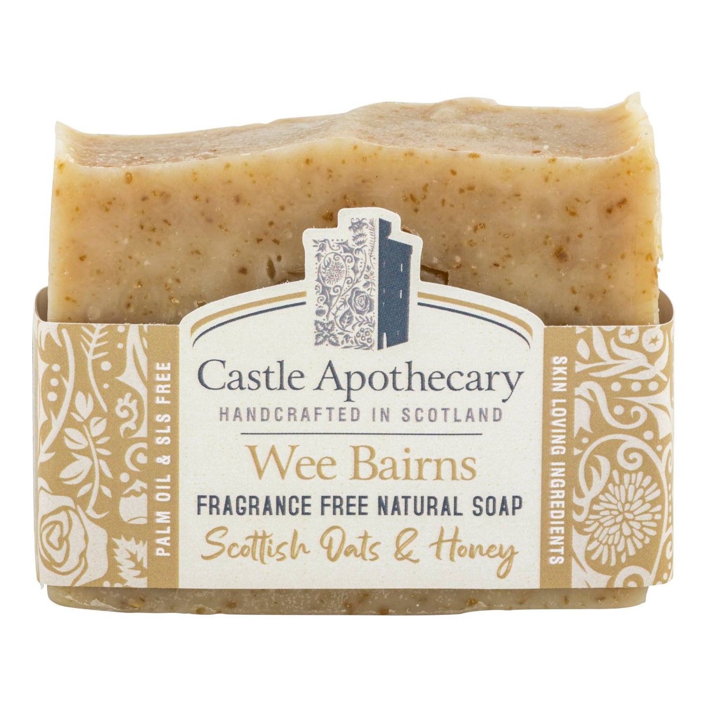 Wee Bairns - Newborn Baby Fragrance Free Natural Soap with Scottish Oats & Scottish Honey
