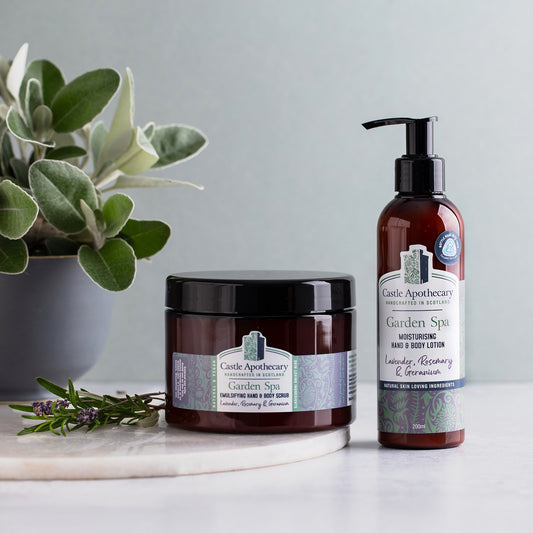 Garden Spa Pamper Body Gift Set - Hand & Body Lotion & Large Hand & Body Scrub