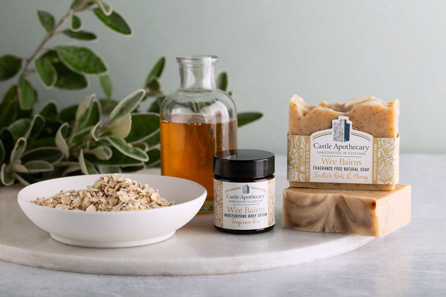 Wee Bairns Fragrance Free Skincare Gift Set with Scottish Oats