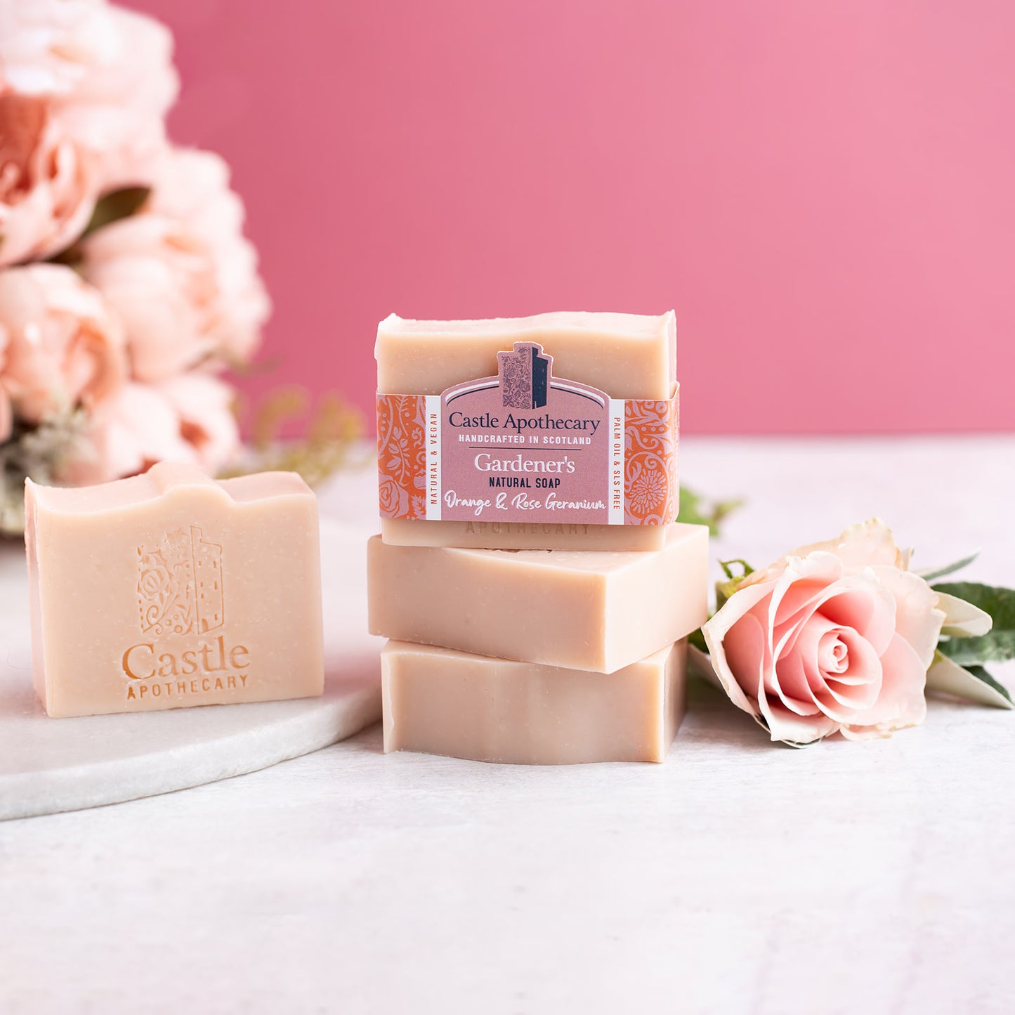 Gardeners Moisturising Natural Soap - Orange & Rose Geranium